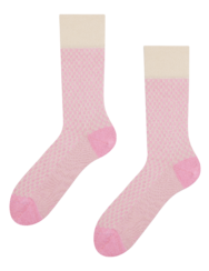 Жакардови чорапи в пастелно розово