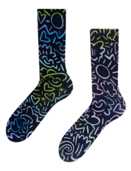 Calzini a coste Doodle urbani