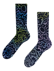 Chaussettes côtelées Gribouillages urbains