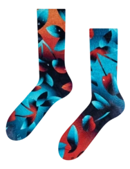 Chaussettes côtelées Cerises noires