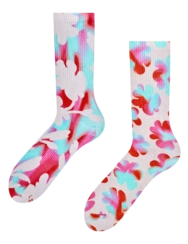 Chaussettes côtelées Fleurs funky