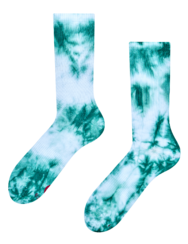 Calzini a coste smeraldo tye-dye
