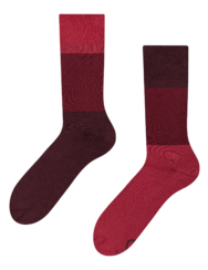 Топли чорапи в бордо Трикольор