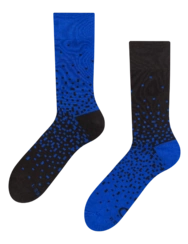 Modro-čierne teplé ponožky