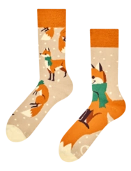 Teplé ponožky Líška so šálom