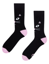 Veselé teplé ponožky Mačací pohľad