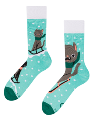 Calzini caldi Buonumore Gatto in slitta