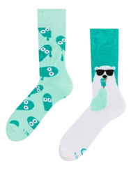 Veselé teplé ponožky Medveď a nanuky