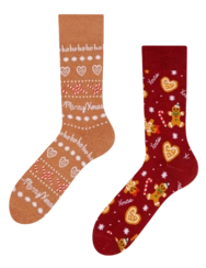 Veselé teplé ponožky Perníkový svet