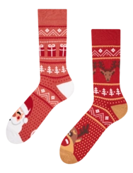 Veselé teplé ponožky Santove soby