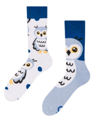Veselé teplé ponožky Snežná sova
