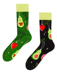 Veselé teplé ponožky Sviatočné avokádo
