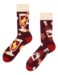 Chaussettes chaudes rigolotes Vin chaud