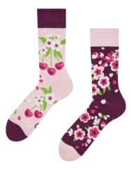 Veselé bambusové ponožky Třešňový květ