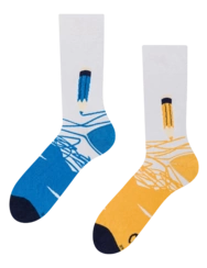 Veselé bambusové ponožky Farebné pastelky