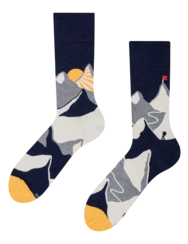 Veselé bambusové ponožky Horský západ slunce