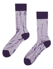 Chaussettes rigolotes en fibres de bambou Lavande