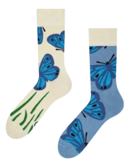 Veselé bambusové ponožky Motýl modrásek