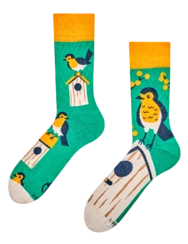 Veselé bambusové ponožky Ptačí budka