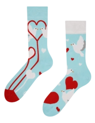 Veselé ponožky Bílé holubice