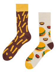 Veselé ponožky Burger a hranolky