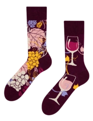 Chaussettes rigolotes Vin rouge