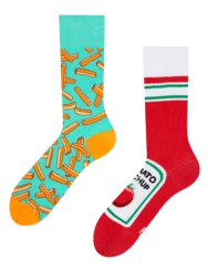 Chaussettes rigolotes Frites et ketchup