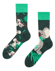 Chaussettes rigolotes Koala et feuilles Chaussettes rigolotes Koala et feuilles