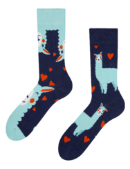 Весели чорапи Лама и сърца