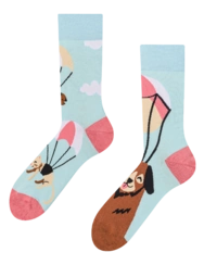 Chaussettes rigolotes Chiens et chats volants