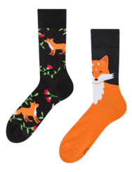 Vidám zokni Róka és virágok