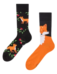 Veselé ponožky Líška a kvety