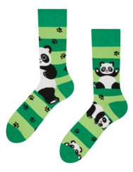 Veselé ponožky Pandy a pásky