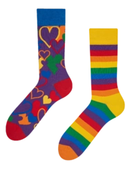 Veselé ponožky Pestrofarebná láska