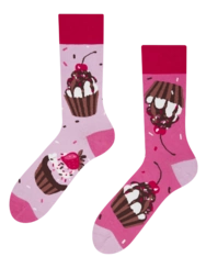 Chaussettes rigolotes Muffins rose