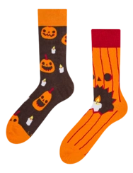 Veselé ponožky Tekvica a sviečky