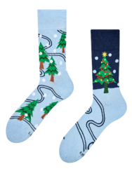 Vidám zokni Karácsonyfa és hó