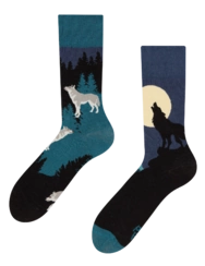 Veselé ponožky Vlk v splne