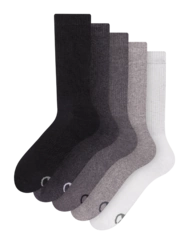 Pětibalení sportovních ponožek Černobílý Klasik