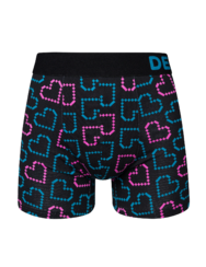 Vidám férfi bokszeralsó Pixeles szívek