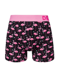 Vidám férfi bokszeralsó Flamingók és szívek