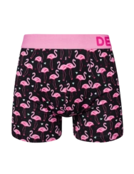 Veselé pánske boxerky Plameniaky a srdiečka