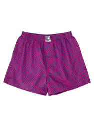 Kék-magenta mintás férfi alsónadrág