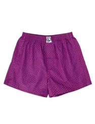 Caleçons à motifs bleu et rouge magenta pour hommes Caleçons à motifs bleu et rouge magenta pour hommes