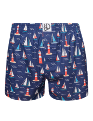 Men's Boxer Shorts Lighthouse & Sailboats