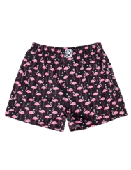 Veselé pánske trenky Plameniaky a srdiečka