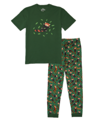 Vidám férfi pizsama Vörös panda