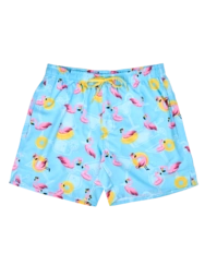Short de bain rigolo pour hommes Flamants roses en vacances Short de bain rigolo pour hommes Flamants roses en vacances