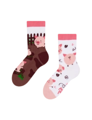 Veselé dětské ponožky Šťastná prasátka