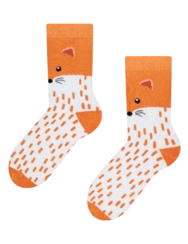 Veselé detské teplé ponožky Huňatá líška